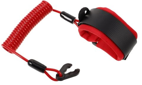 HANABASS Cordon De Sécurité Rouge pour Moteur De Bateau Longueur 1 6 M Arrêt d'urgence pour Usage