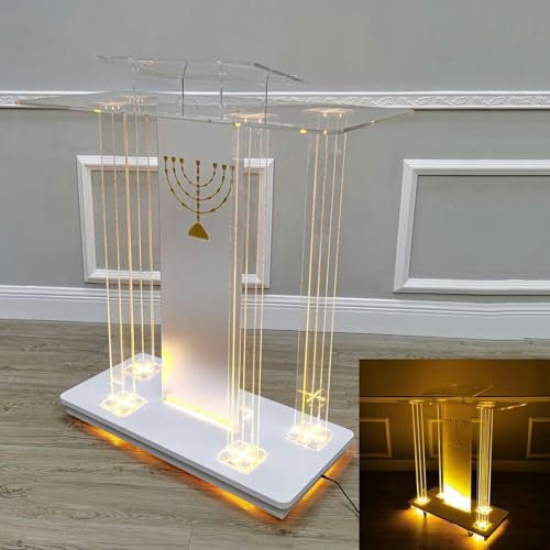 Kanzelpodium Aus Acrylpodium, Kanzel Der Kirche Plexiglaás, Kirchenleitung, Tragbarer Rednerpult Mit Rädern Für Boden, Podium, Stehschrei, Sprecher Für Lehrer, Konferenz Für Restaurants, Restaurants,