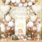White Sand Gold Birthday Decorations,Party Decorations with Beige Cream Balloon Heart Foil Balloons Gold Happy Birthday Banner Fringe Curtain for Women Men Boho Baby Shower Birthday Party Decor