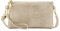 ZOUIQSS Kleine Dreifach Reißverschluss Umhängetasche Leichte Handtaschen Geldbörse Vegan Leder Handgelenkstasche,Inklusive verstellbarer Schulter(Classics Beige)
