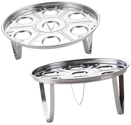Cabilock Egg Steamer Rack Plate Round Steaming Rack Stainless Steel Steamer Cooker Accessories Round Cooking