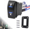 Riisoyu Polarity Reversing Momentan Wippschalter, 7Pin 12V 20A Rocker Polarity Kippschalter DC Motorsteuerung Kippschalter Taste Rocker Kippschalter mit Aluminiumplatte Schraube Pigtail Draht
