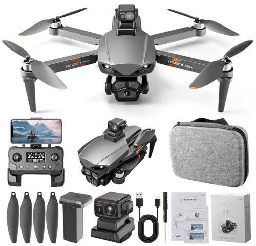 GPS-Drohne mit 8K-Kamera für Erwachsene, RC-Quadrocopter mit automatischer Rückkehr, Follow Me, bürstenlosem Motor, Routenfliegen, Höhenhaltung, Headless-Modus