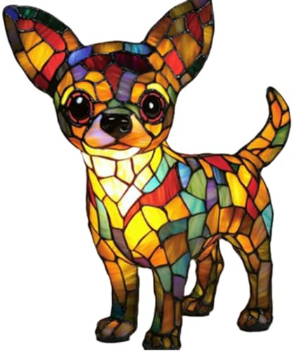 SAROZZTAL LED Hundeserie Lampe, Hund Katzen USB Nachtlicht Schreibtischlampe, Hundelampen aus Harz, Französische Bulldogge/Dackel/Corgi/Mops Nachtlicht für Wohnzimmer Schlafzimmer (F)