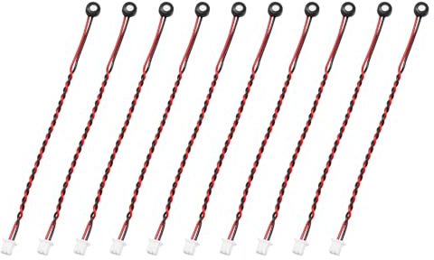 QUARKZMAN 10 Stück Elektret Mikrofon Kondensator Aufnahme 58dB Schwarz | 4mm Durchmesser, Mini MIC Elektret Kondensator, Mit 80mm Kabel, Für Audio