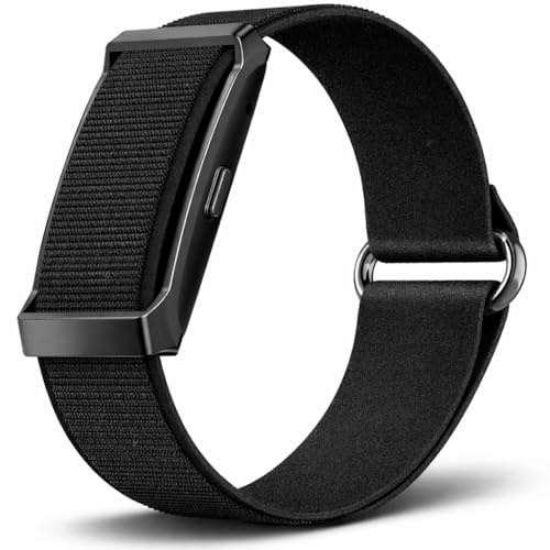 Duckdik Smart Band, Pulsera Actividad sin Pantalla con GPS, Pulsómetro, SPO₂, Batería +1 Mes de Duración, Monitor Sueño, Notificaciones, Resistente Agua, 2 Correas Negra + Naranja