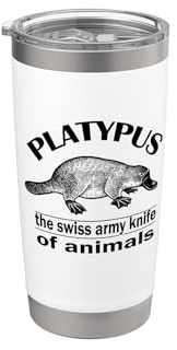 Mens Womens Retro Vintage Swiss Army Knife Platypus Lover Stainless Steel Insulated Tumbler