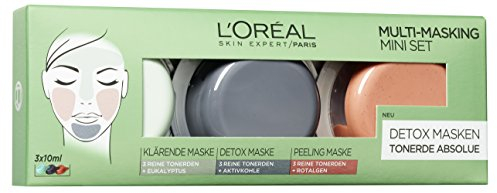 L'Oréal Paris Tonerde Absolue Multi Masking Set, 3er Pack (3 x 30 ml)