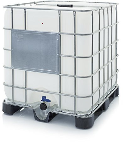 IBC Container mit Kunststoffpalette 1200 x 1000 x 1160 mm NW 150/50