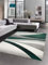 CARPETIA Teppich modern Teppich Wohnzimmer Wellen grau grün Größe 80x150 cm