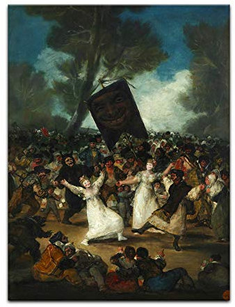 Kunstdruck Poster - Francisco de Goya Das Begräbnis der Sardine 30x40 cm ca. A3 - Alte Meister Bild ohne Rahmen