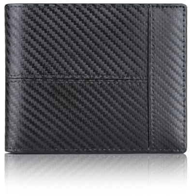 swallowmall Mens Wallet RFID Genuine Leather Slim Bifold Wallets for Men with ID Window 18 Card Holders
