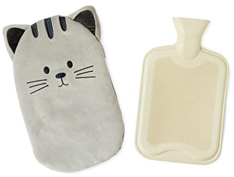 balvi Wärmflasche Kitty Farbe Grau Wärmflasche mit sanfter Oberfläche in Katzenform Kautschuk/Polyest