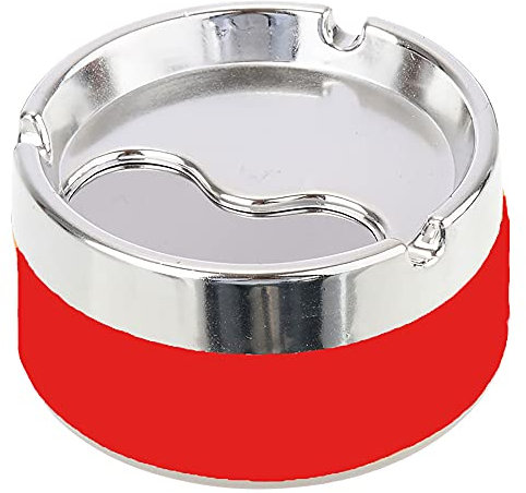 TopHomer Cendrier portable avec couvercle rotatif, décoration cadeau, cendrier pour salon, bureau, intérieur ou extérieur