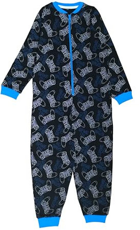 Jungen Gamer Controller Videospiel Onesie Schlafanzug 6-11 Jahre, Spiel auf, 7-8 Jahre