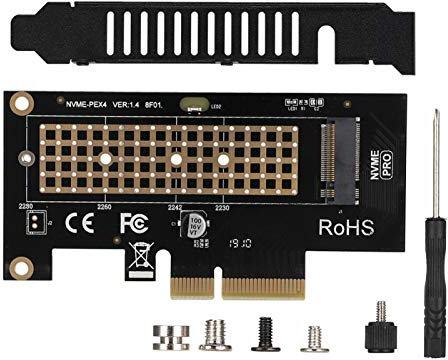 Fdit PCIe NVMe Adapter, M.2 NVMe (M-Taste) SSD zu PCI-Express 3.0 GEN3 X4, Unterstützung M.2 NVMe 2230 2242 2260 2280 SSD, High Speed ​​40 Gbit/S