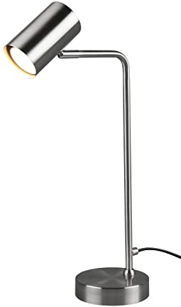 Trio Leuchten Tischleuchte Marley 512400107, Metall Nickel matt, exklusiv Leuchtmittel 1x GU10