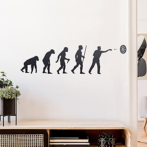 Darts Bullseye Evolution Wandtattoo Wandaufkleber Wall Sticker - Dekoration, Küche, Wohnzimmer, Schlafzimmer, Badezimmer