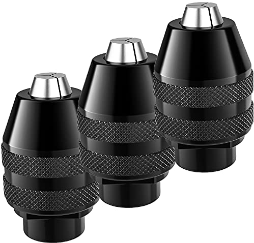 4486 Multi Chuck for Dremel 3 Pack, Mellbree 0.8-3.2mm Drill Keyless Bit Chuck Shank Rotary Tool Change Kit Compatible for Dremel 4486 Part Rotary Tools 3000 4000 7700 8200