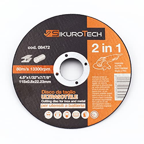 SikuroTech 5 Stück Trennscheiben aus Edelstahl 115 mm Dicke 0,8 mm flexibler Winkelschleifer bis Profi-Sägeblatt (5)