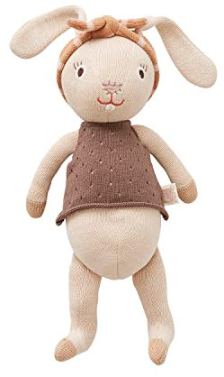 OYOY Mini Stofftier Hase Jolien Rabbit (Beige) - Kuscheltier für Kinder Kuschelkissen aus 100% Baumwolle - H:37 x B:30cm - M107207