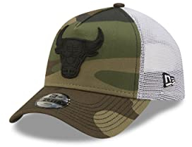 New Era Chicago Bulls NBA Camo Woodland Camouflage 9Forty Kids A-Frame Adjustable Trucker Cap - Youth