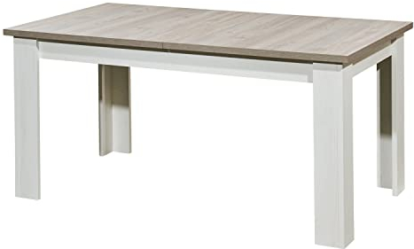 Nicht Zutreffend Esstisch - Nelson Eiche Dekor - Pinie Weiß Dekor 160 x 90 cm - ausziehbar