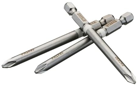 STROXX® Bits 3er |verschiedene Größen| PH1 | PH2 | PH3 | PZ1 | PZ2 | PZ3 | TX10 | TX15 | TX20 | TX25 | TX30 | Bits | Bitsortiment | Schraubenbit | mit Farbcode (PH2)