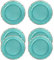 LOK-OSEMILE Gourmet Art Crackle 10 Inch Melamine Dinner Plates Set of 6 Aquamarine blue