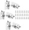 Heuskay Lot de 6 charnières à ressort à ouverture automatique, charnières de porte à fermeture automatique en acier inoxydable 304 argenté de 2,5 cm
