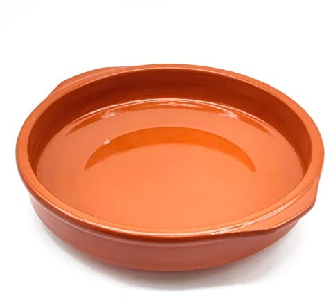 AC – Cazuela de Barro – Fabricado en España – Apto para vitro y hornos – Ø 30 cm