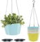 WAIZHIUA 6 Pz Vasi per Piante da Esterno da Appendere, Fioriera Sospesa in Plastica, Vasi da Fiori Colorati con Gancio Catena e Foro Drenaggio, Porta Piante da Appendere per Balcone Fioriere