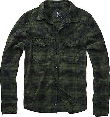 Brandit Checkshirt Männer Flanellhemd grün Casual Wear, Rockwear L