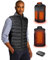 Loowoko Heated Gilet for Men,Heated Vest with 10000mAh Battery Pack,Lightweight Thermal Body Warmer, Slim Fit Electric Rechargeable Heated Jacket for Camping, Motorcycle, Skiing, Hunting L Black