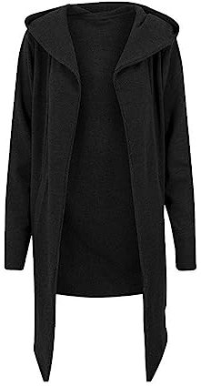 COZYDAY Mens Long Open Front Cardigan Mens Long Open Front Cardigan Sweater Lightweight Hooded Knitted Cardigan Sweaters Men's Casual Cardigan Overcoat Lightweight Open Front Long Length Cardigan
