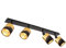 INNOVATE LED Deckenstrahler 4 flammig E14 - Deckenspots schwarz gold Deckenlampe Strahler Innen Spotbalken - Deckenstrahler LED Deckenleuchte Schwenkbar - Spot Lampe schwarz für Wohnzimmer, Esszimmer