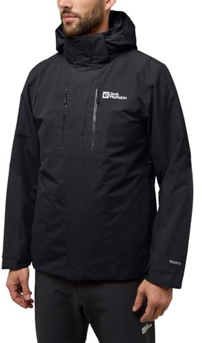 Jack Wolfskin Men's Jasper 3in1 JKT M Jacket, Black, L