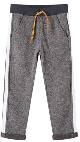 vidaXL Kinder Trainingshose Jogginghose Sporthose Kinderhose Hose Dunkelgrau Melange