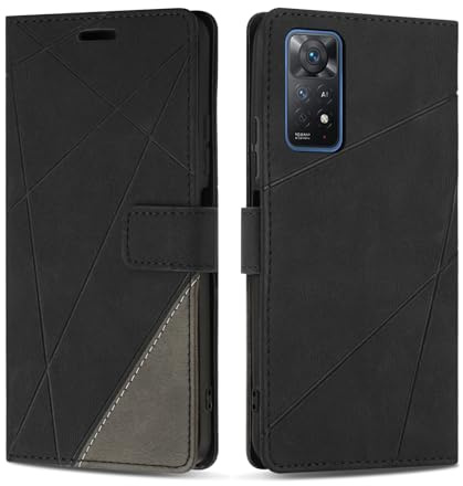 SONWO Coque pour Redmi Note 11 Pro 4G / 5G / Redmi Note 12 Pro 4G, Protection Housse Etui en Cuir PU Portefeuille avec Emplacements Cartes et Fonction Support pour Redmi Note 11 Pro 4G, Noir