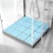 Lurowo Tapis de douche antidérapant 60 x 60 cm, avec ventouses, pour douche ou baignoire, tapis antidérapant pliable et découpable, pour douche, bleu, 60 x 60 cm