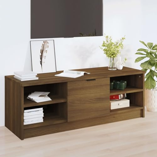 BaraSh TV-Schrank Braun Eichen-Optik 102x35,5x36,5 cm Holzwerkstoff HiFi Rack Sideboard Wohnzimmer
