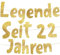 Lustige Banner, Glitzerbanner Legende Seit 22 Jahren, Partyzubehör zum 22. Geburtstag