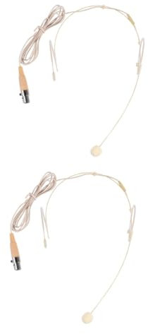 ibasenice 2pezzi Microfono Indossabile Testa Con Gancio Per Orecchio Microfono Direzionale Xlr Pin Per Amplificatori E Insegnanti Design Leggero E Comodo Adatto Per Performances E Attività Didattiche