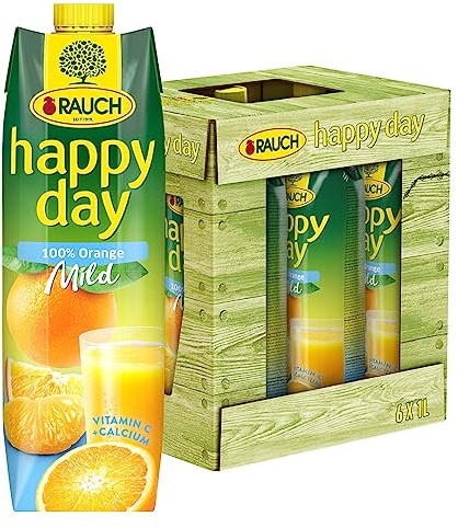 Rauch Happy Day Orange mild | fruchtig-milder Geschmack (Packung mit 2)