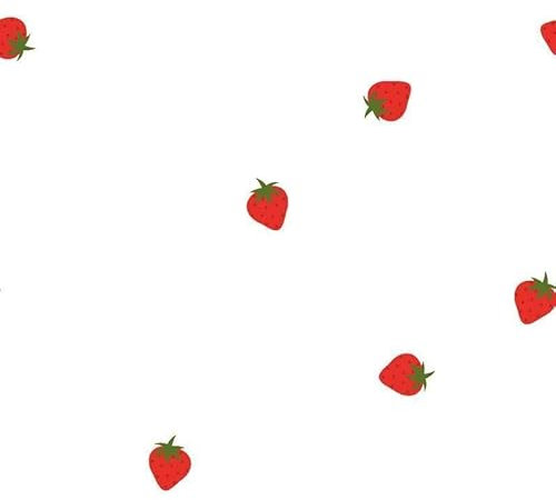 Baumwollstoff Meterware Blumen - Webware Floral - Sommerstoff Baumwolldrucke - Baumwolle bedruckt Dekostoffe - ÖkoTex babytauglich *ab 50cm, Farbe: 006 Erdbeeren