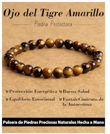 Landorilo Bracelet en Pierres Naturelles pour Femme Homme, 31 Pierres | 6mm, Bracelets en Perles Élastiques, Cristal Thérapeutique, Cadeaux de Bijoux pour Noël, Anniversaires, Carte d'énergie