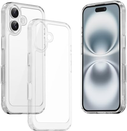Xuikmd Case for iPhone 16 Military-Grade Shockproof Clear Phone Cover, Ultra-Thin Hard PC Back, Anti-Yellowing, Anti-Scratch Protective Case