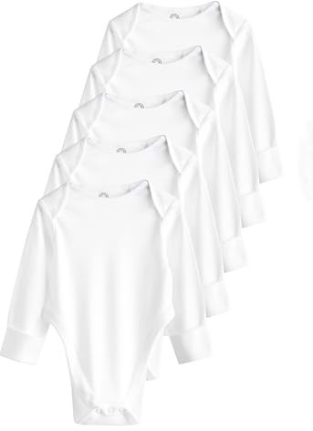 NEXT Baby Langärmlige Bodys bei Hüftdysplasie, 5er-Pack