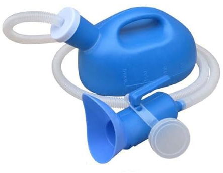 Botella De Orinal Para Hombre Mujer, Botella Orinal 2 Litros, Urinario Portatil Con Tapón Y Tubo Para Viajes Hospital Ancianos, Unisex De Doble Propósito Para Camping Coche