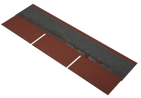 Dachpappe Selbstklebend | 21x Dachschindeln Asphalt | Für Carport & Gartenhaus | Wetterfest & wasserdicht | 3,1 m² Abdeckung | Einfache DIY-Reparatur | Energieeffizient & langlebig (Rot)